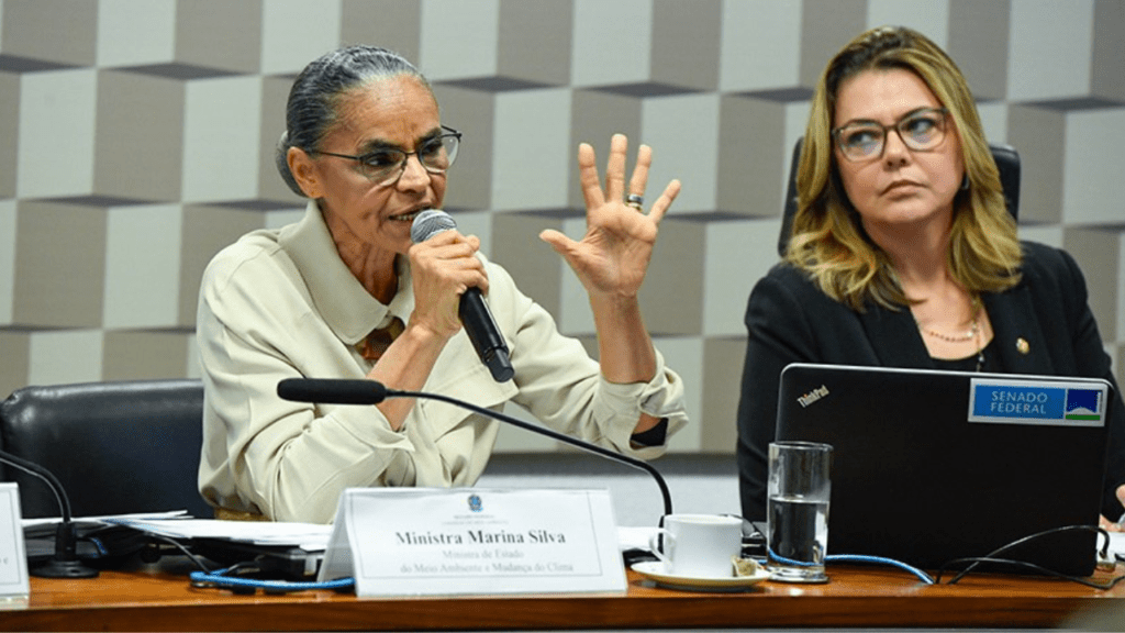 Ministra Marina Silva e Presidente da Comissão de Meio Ambiente Leila Barros