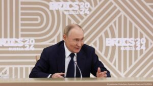 Vladimir Putin em reunião do BRICS